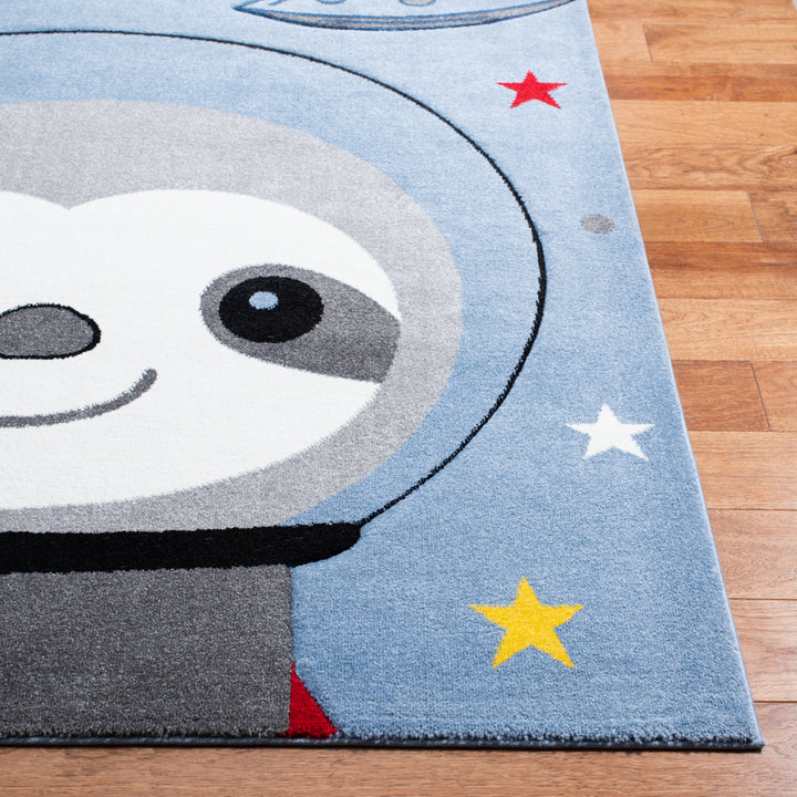 SAFAVIEH Carousel Kids Collection CRK140M Blue / Grey Rug Image 7