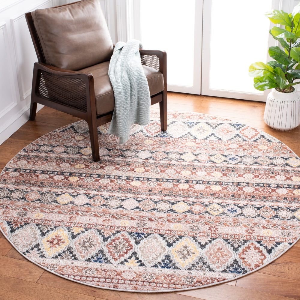 SAFAVIEH Crystal Collection CRS323P Rust/Ivory Rug Image 2