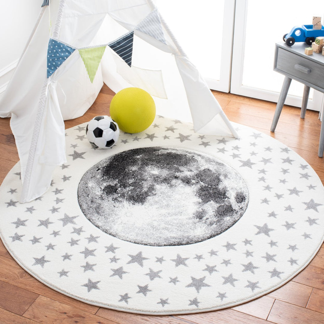 SAFAVIEH Carousel Kids Collection CRK135A Ivory/Grey Rug Image 2