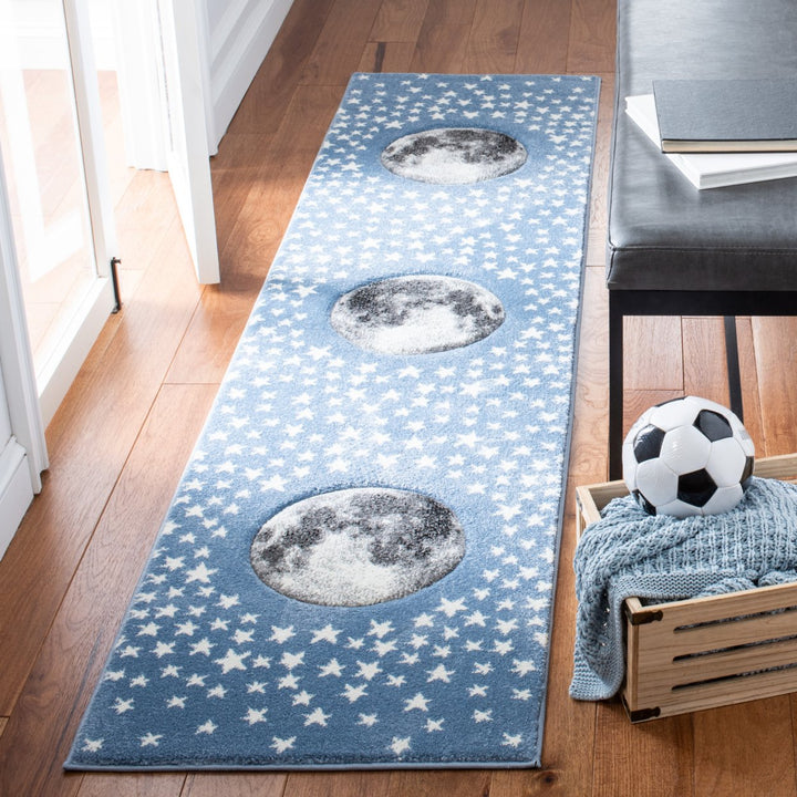 SAFAVIEH Carousel Kids CRK135L Light Blue / Grey Rug Image 3