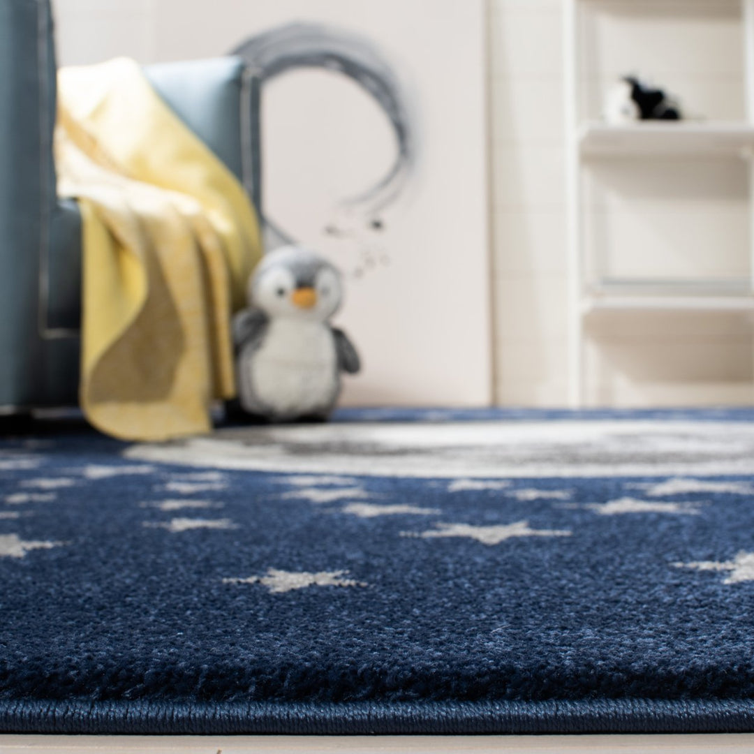 SAFAVIEH Carousel Kids Collection CRK135N Navy / Grey Rug Image 8