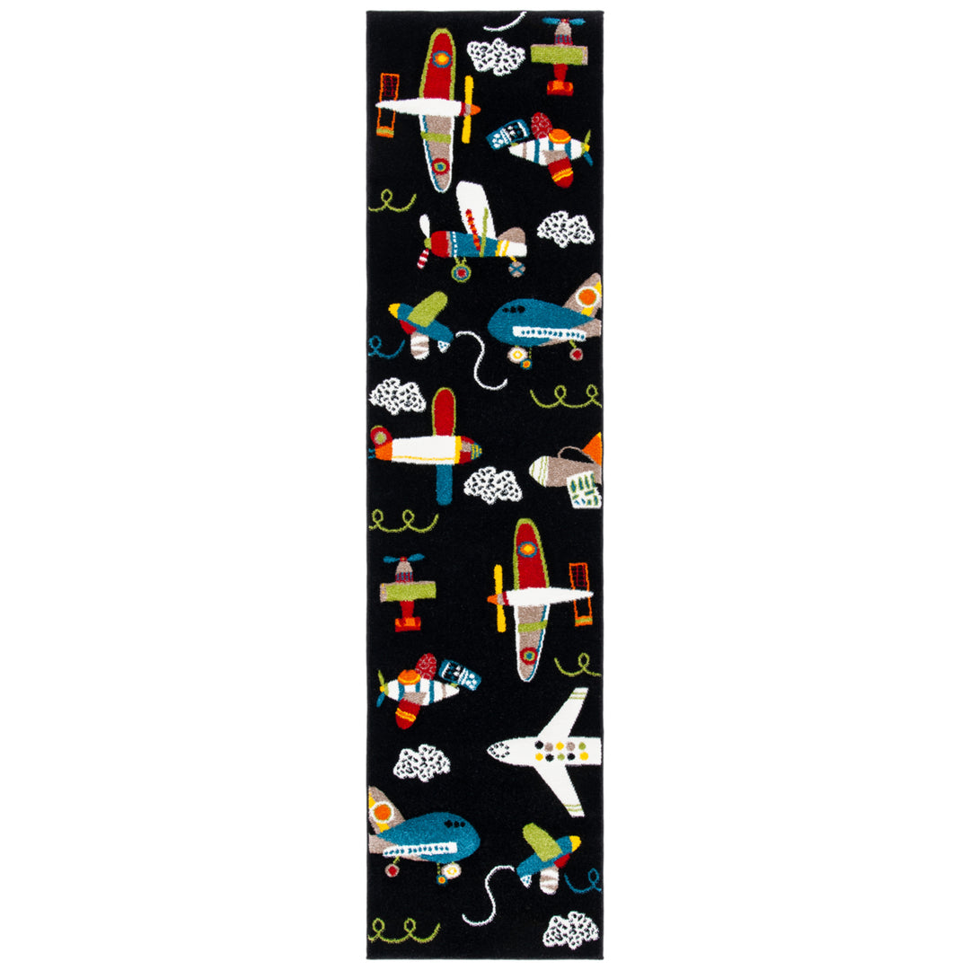 SAFAVIEH Carousel Kids CRK167Z Black / Ivory Rug Image 5