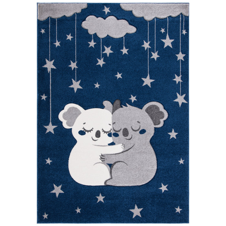 SAFAVIEH Carousel Kids Collection CRK195N Navy / Grey Rug Image 1