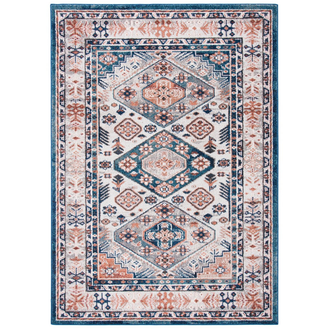 SAFAVIEH Crystal Collection CRS326A Ivory/Blue Rug Image 1