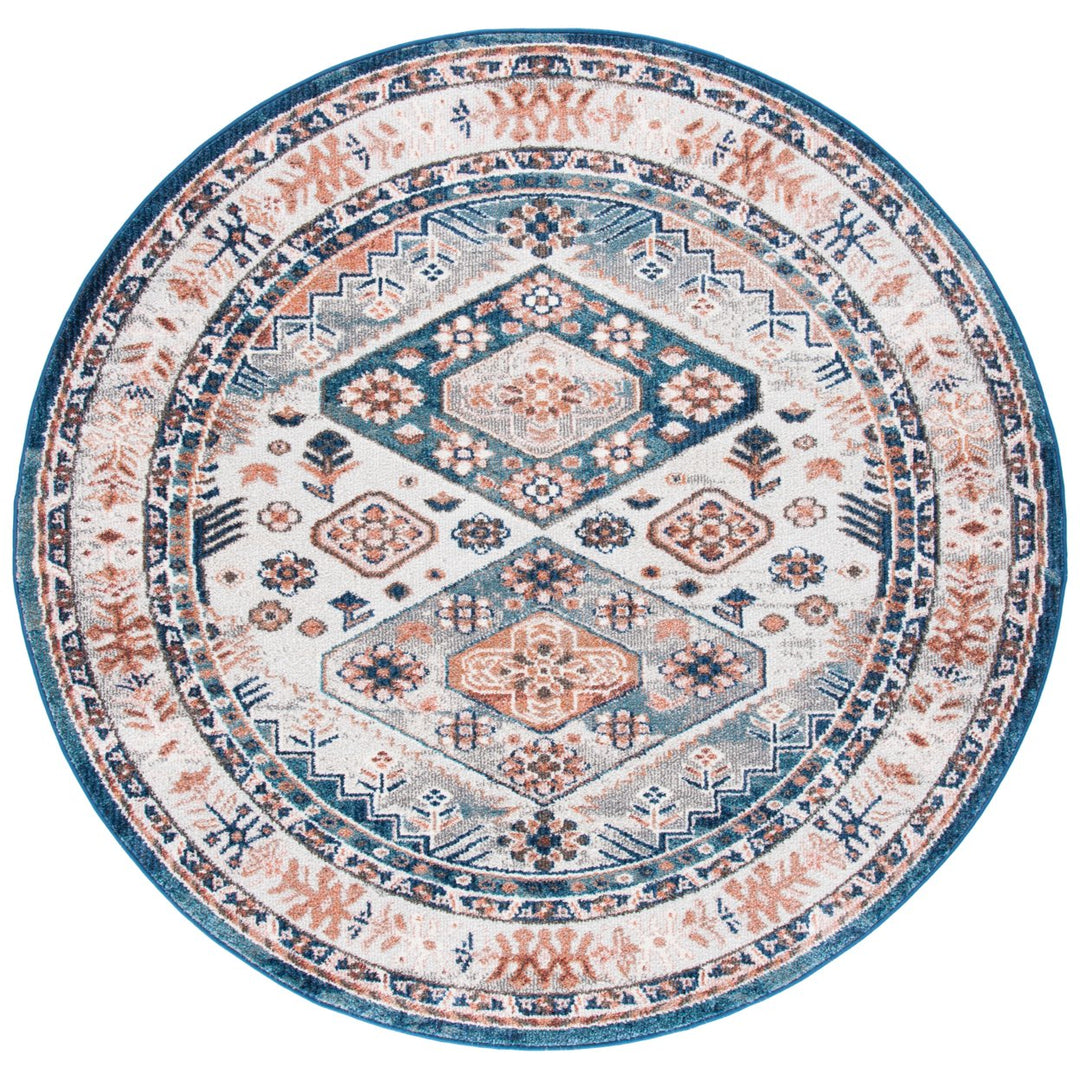 SAFAVIEH Crystal Collection CRS326A Ivory/Blue Rug Image 3