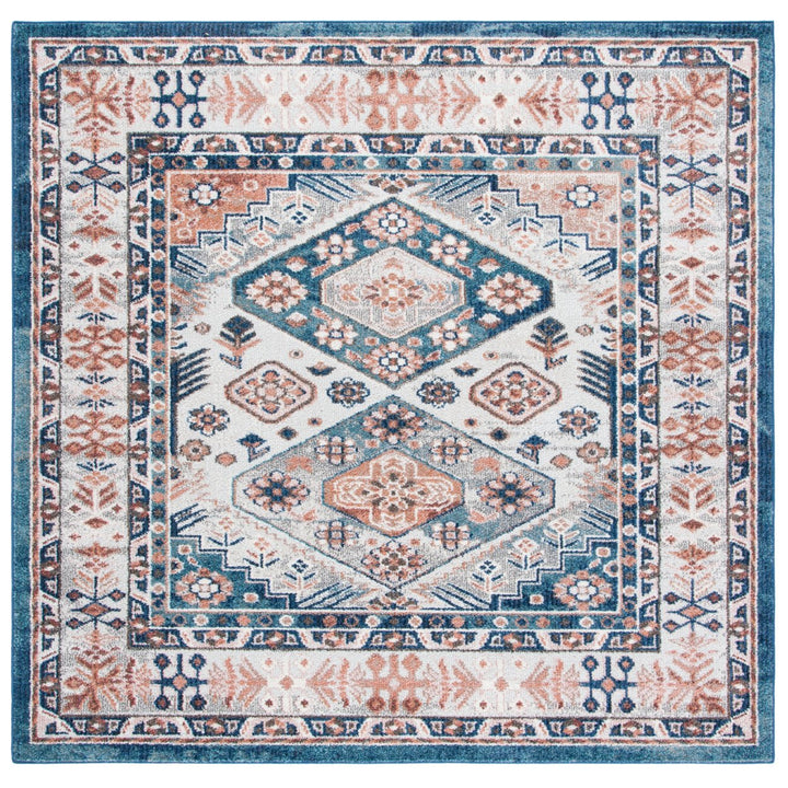 SAFAVIEH Crystal Collection CRS326A Ivory/Blue Rug Image 1