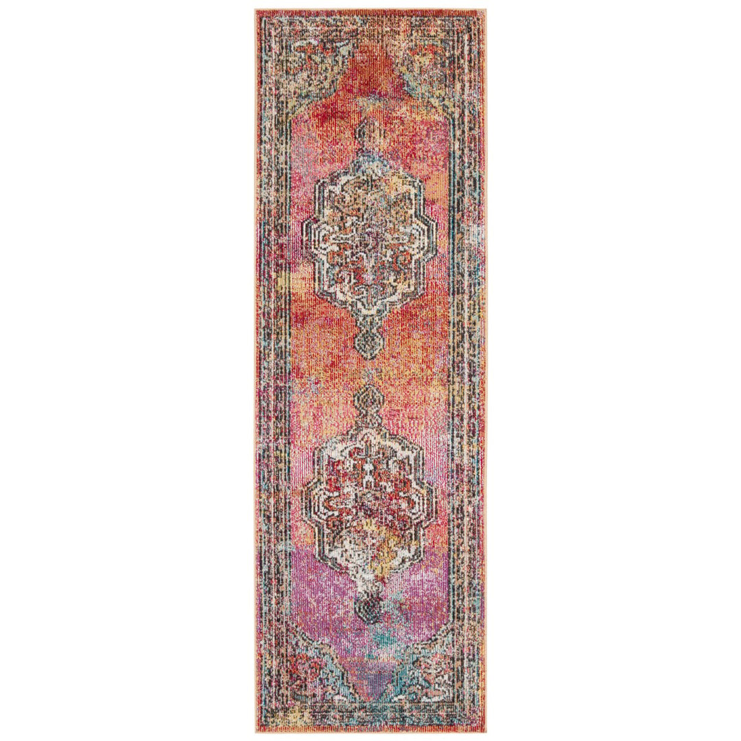 SAFAVIEH Crystal CRS502A Orange / Light Blue Rug Image 1