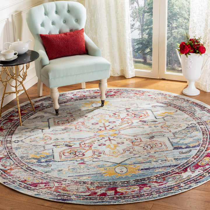 SAFAVIEH Crystal CRS503C Light Blue / Red Rug Image 2