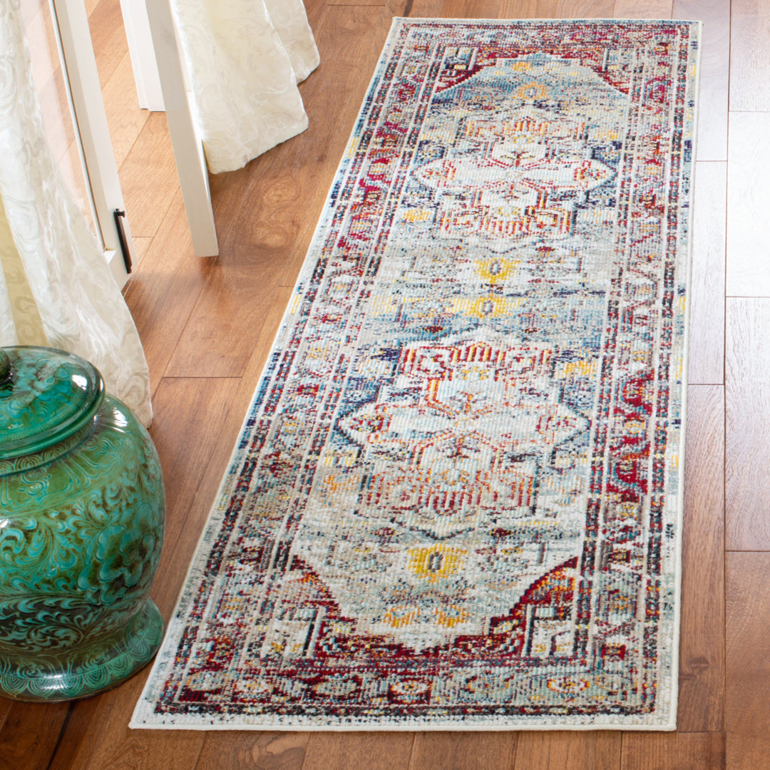 SAFAVIEH Crystal CRS503C Light Blue / Red Rug Image 3