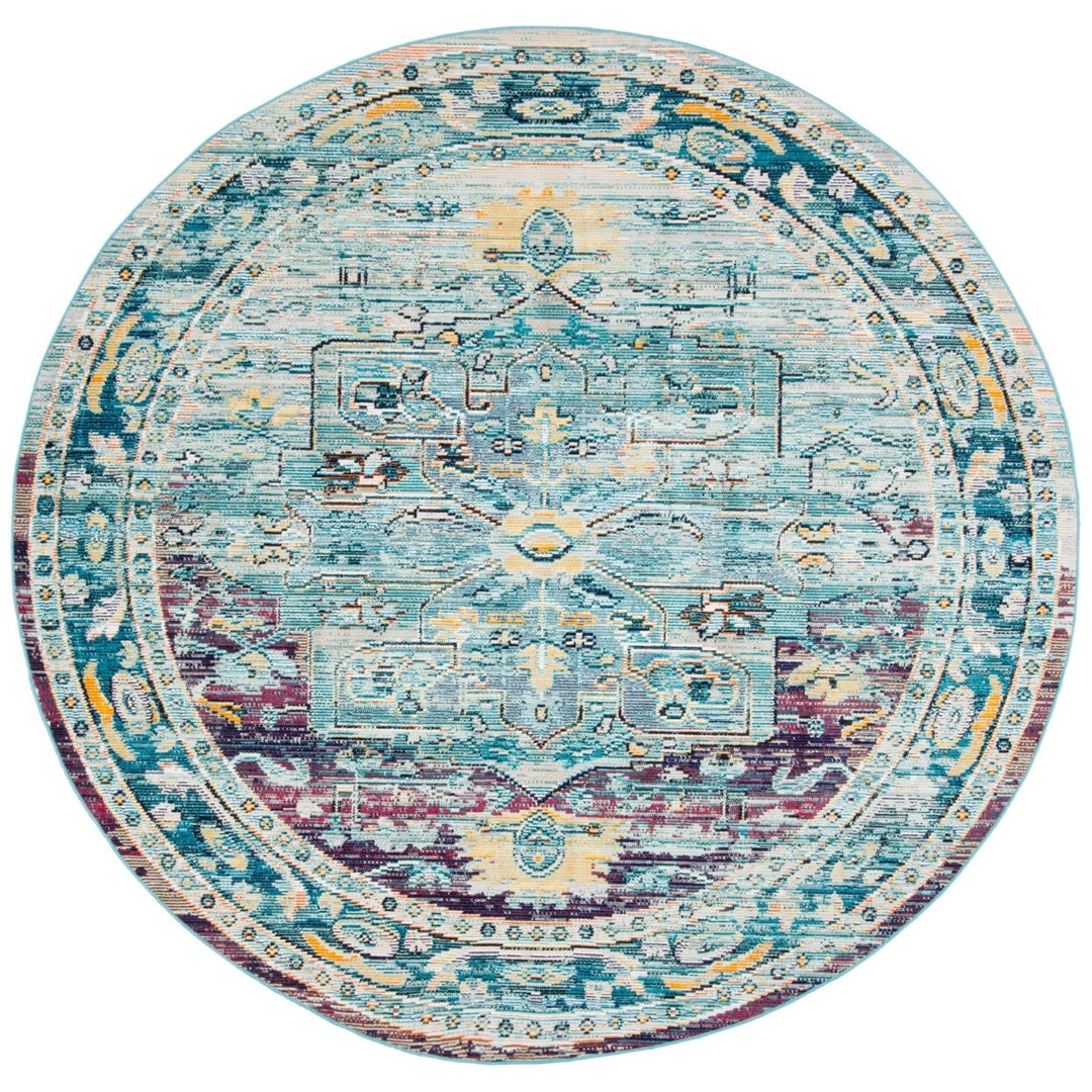 SAFAVIEH Crystal CRS503D Teal / Purple Rug Image 1