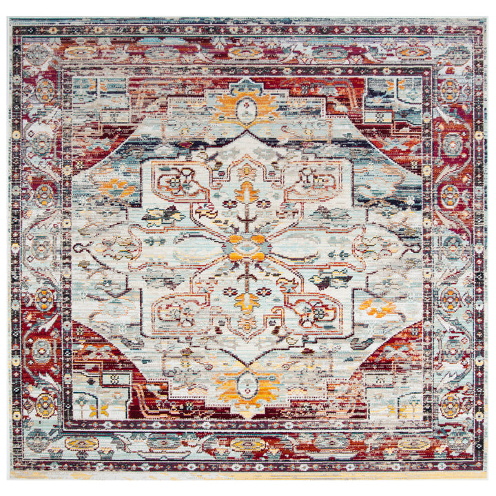 SAFAVIEH Crystal CRS503C Light Blue / Red Rug Image 6