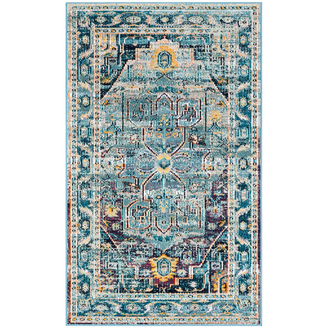 SAFAVIEH Crystal CRS503D Teal / Purple Rug Image 8