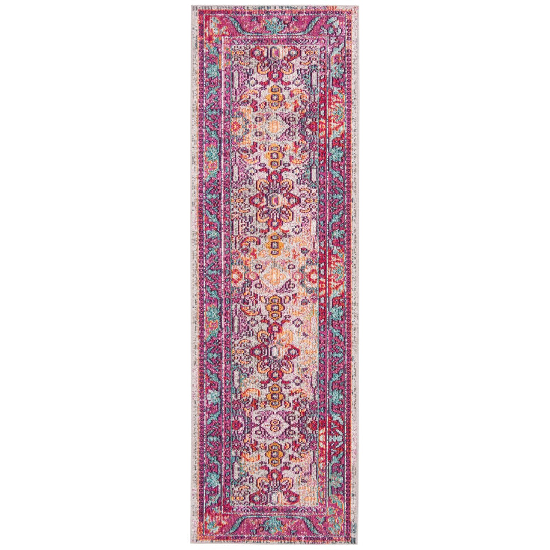 SAFAVIEH Crystal CRS506B Light Blue /Fuchsia Rug Image 1