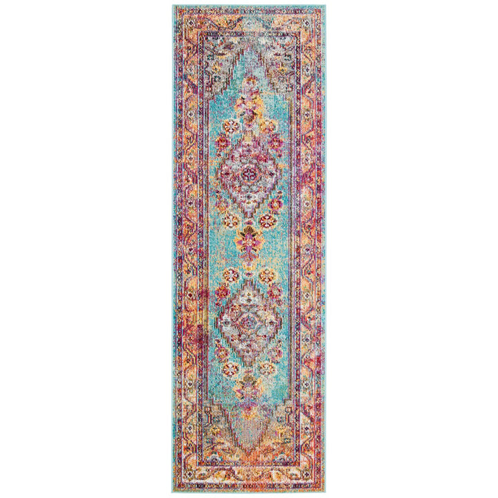 SAFAVIEH Crystal CRS507A Light Blue / Orange Rug Image 1