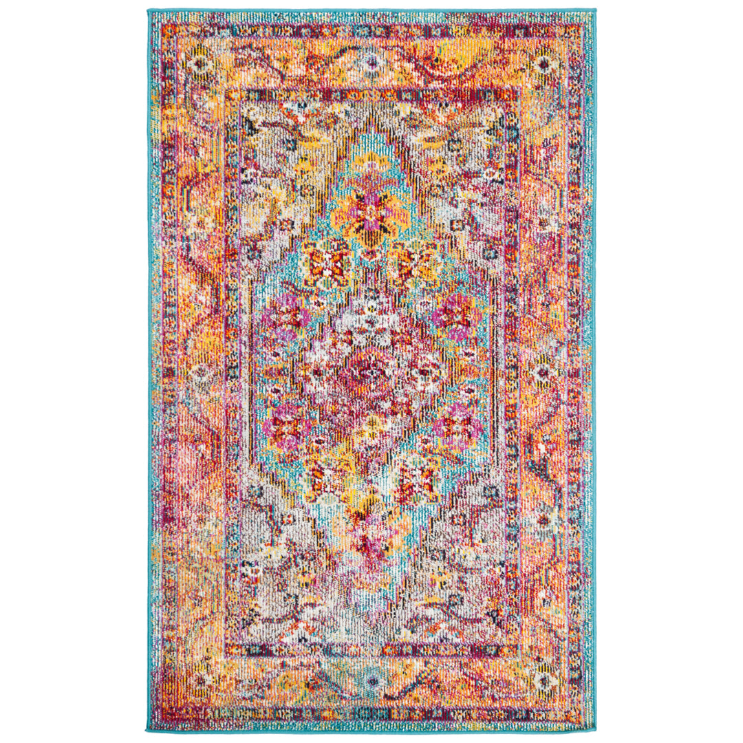 SAFAVIEH Crystal CRS507A Light Blue / Orange Rug Image 1