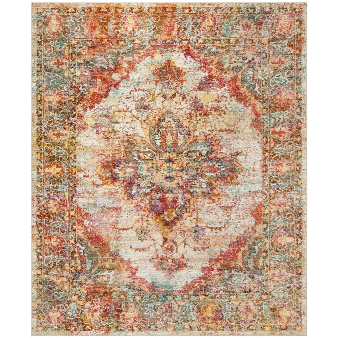 SAFAVIEH Crystal Collection CRS508V Cream/Rose Rug Image 1