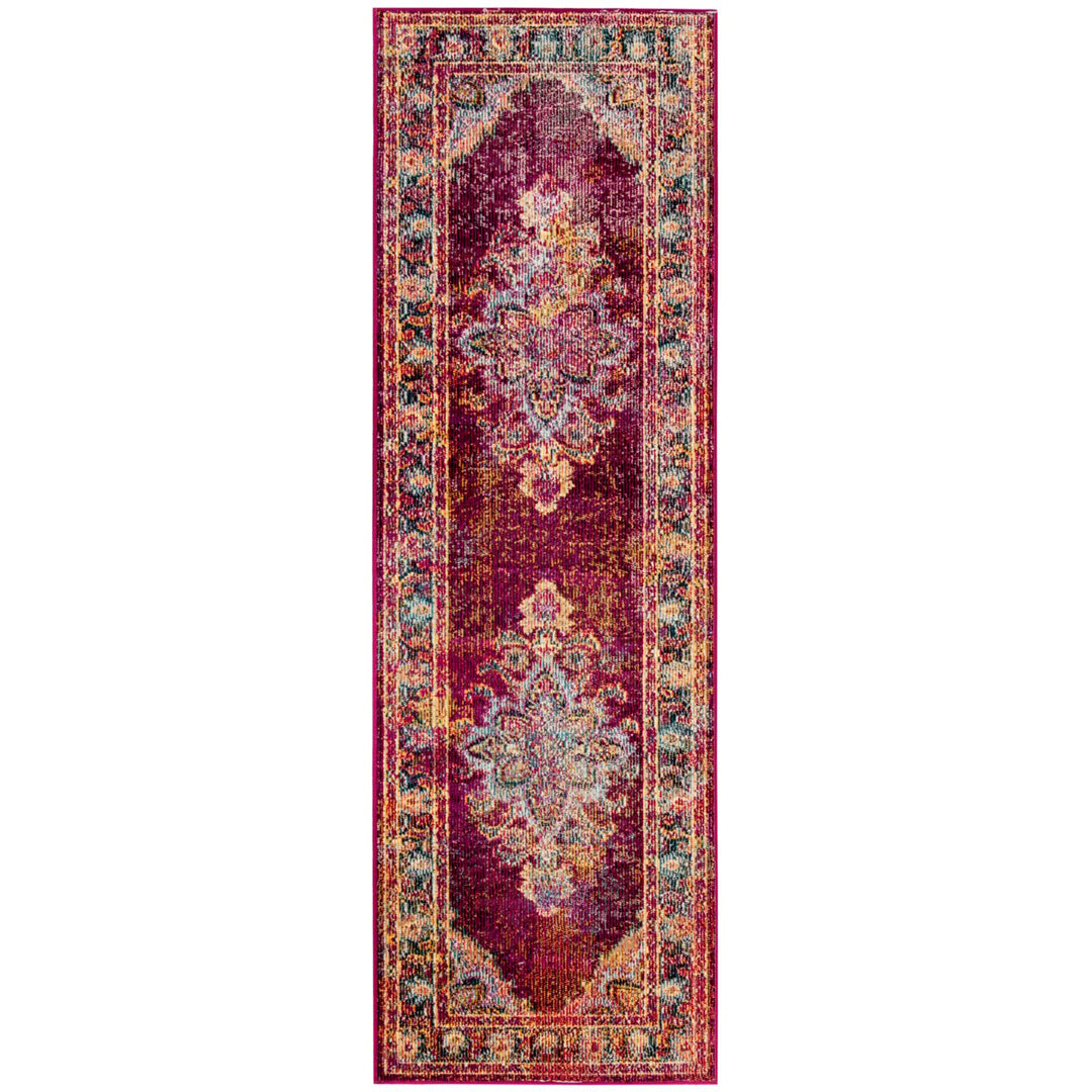 SAFAVIEH Crystal Collection CRS508R Ruby / Navy Rug Image 1