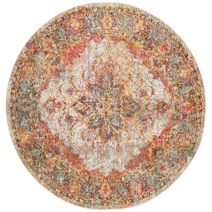 SAFAVIEH Crystal Collection CRS508V Cream/Rose Rug Image 4