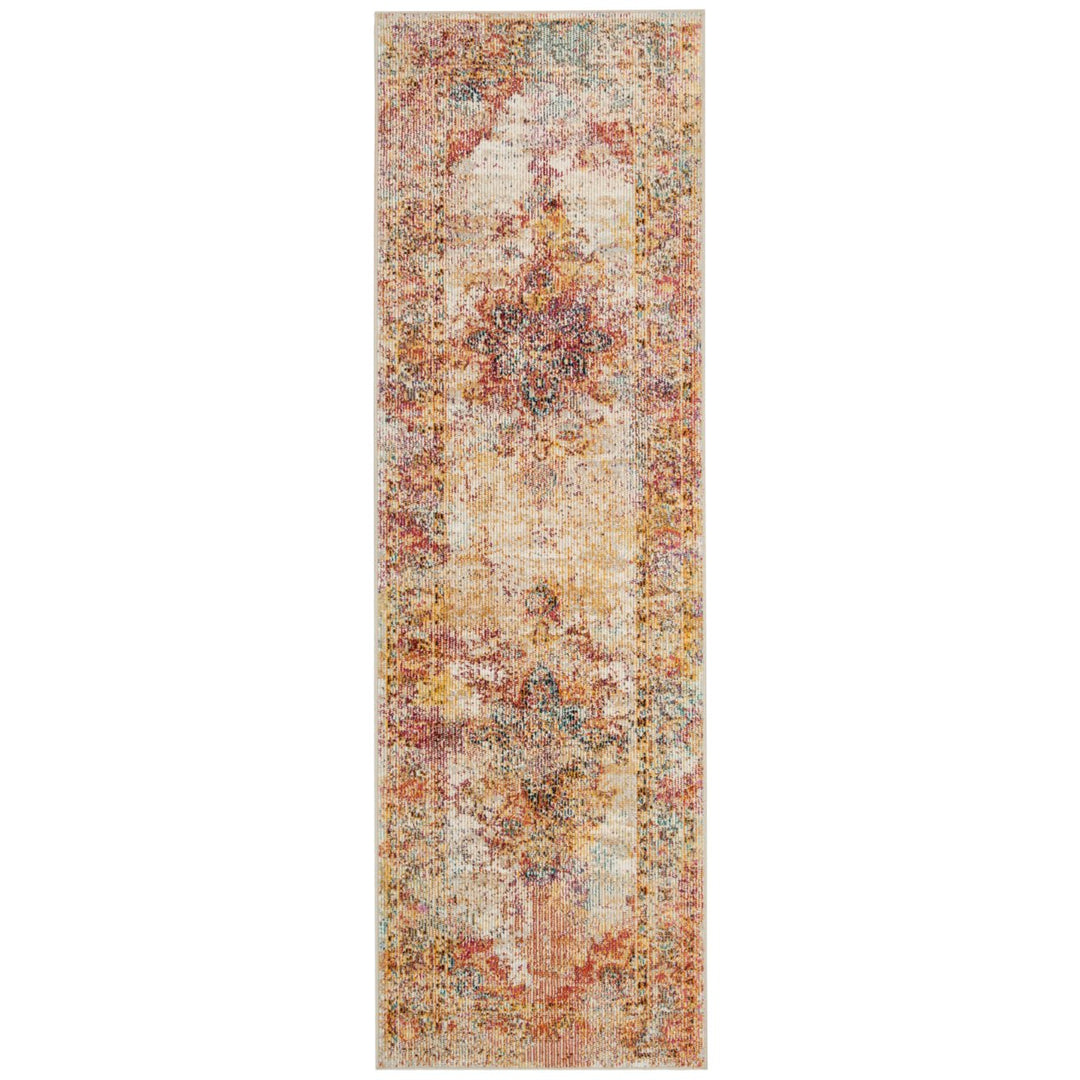 SAFAVIEH Crystal Collection CRS508V Cream/Rose Rug Image 1