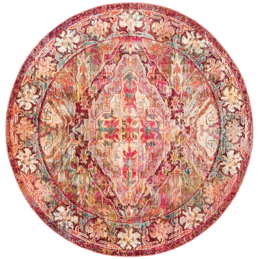 SAFAVIEH Crystal CRS516B Fuchsia /Light Blue Rug Image 4