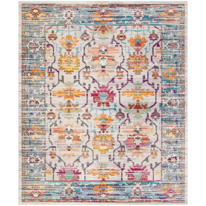 SAFAVIEH Crystal Collection CRS518G Cream/Teal Rug Image 1