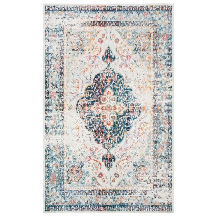 SAFAVIEH Crystal Collection CRS523H Blue/Ivory Rug Image 2