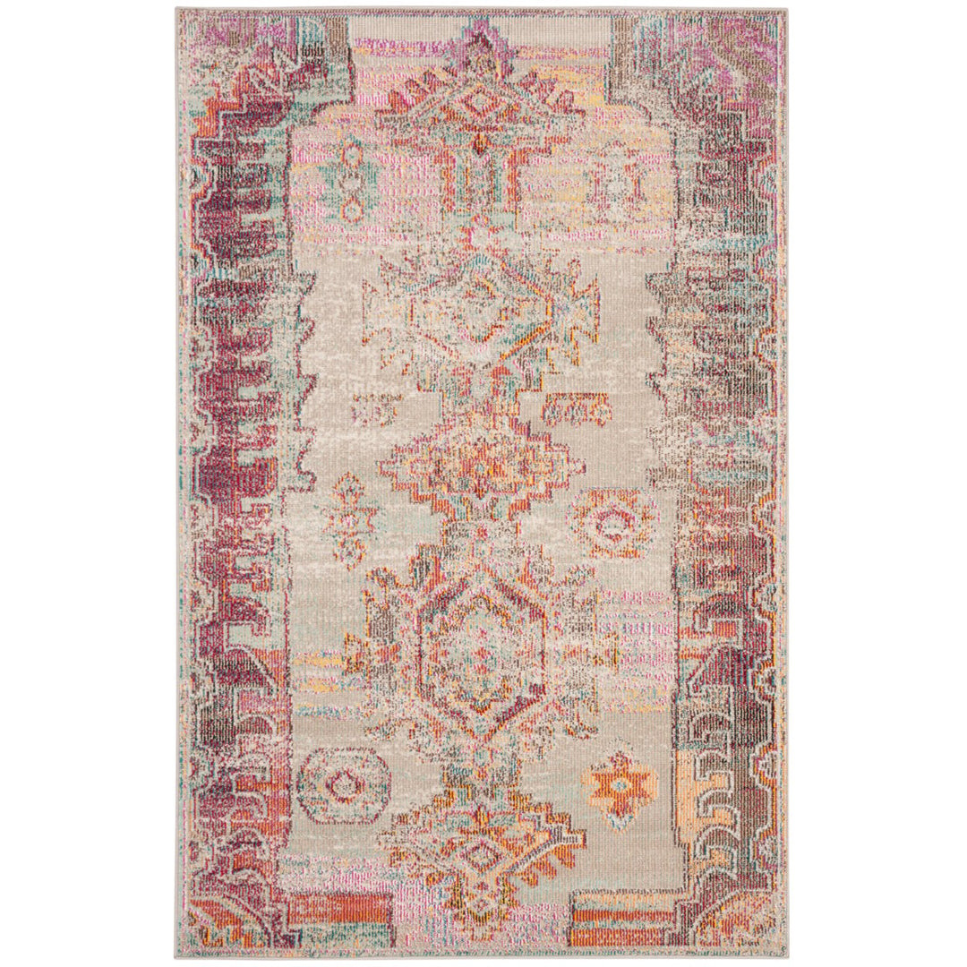 SAFAVIEH Crystal CRS517P Light Grey / Purple Rug Image 1