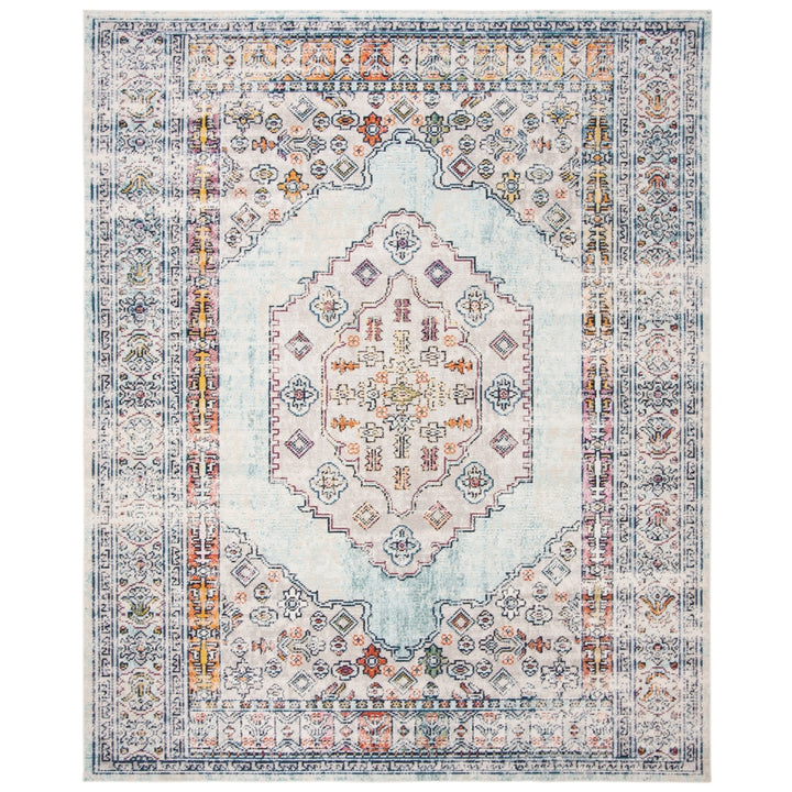 SAFAVIEH Crystal Collection CRS526M Blue / Grey Rug Image 1