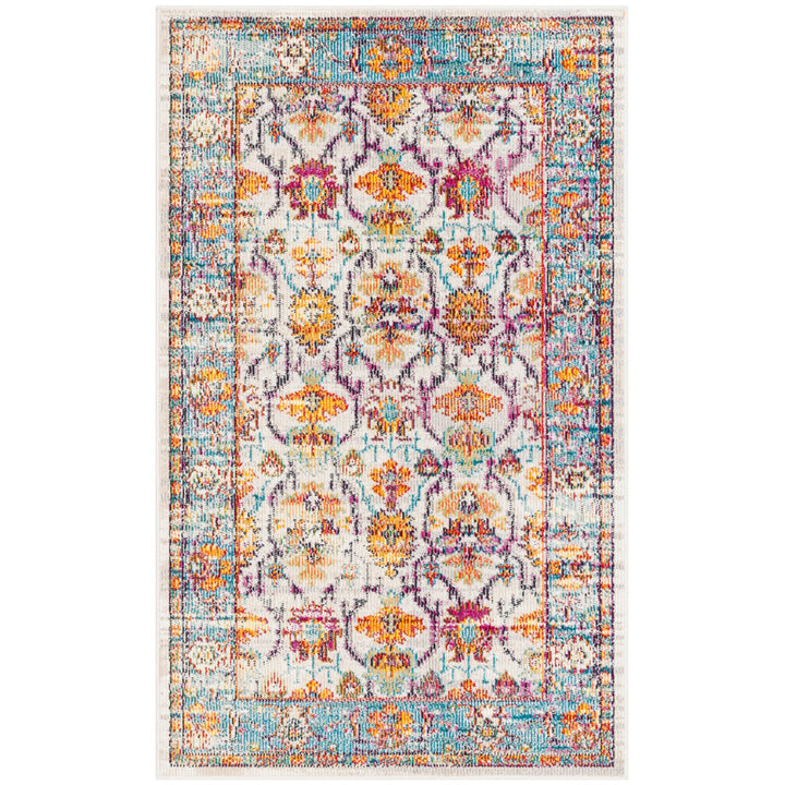 SAFAVIEH Crystal Collection CRS518G Cream/Teal Rug Image 1