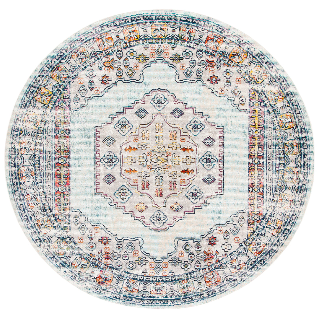 SAFAVIEH Crystal Collection CRS526M Blue / Grey Rug Image 3