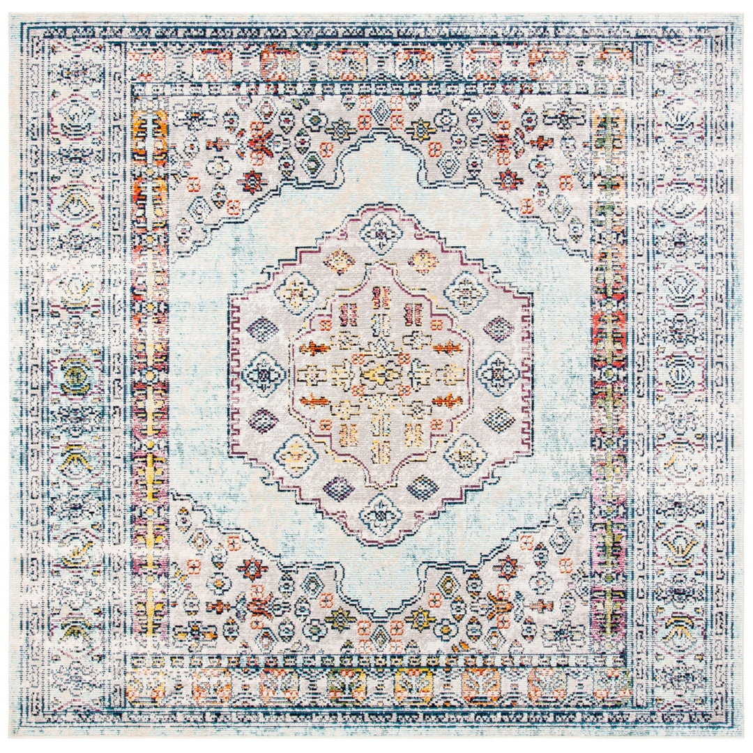 SAFAVIEH Crystal Collection CRS526M Blue / Grey Rug Image 5