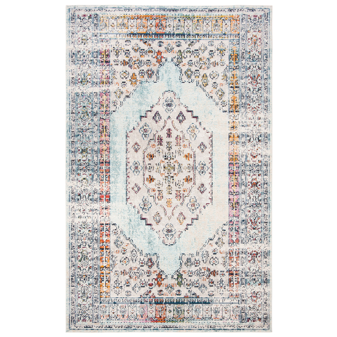 SAFAVIEH Crystal Collection CRS526M Blue / Grey Rug Image 1