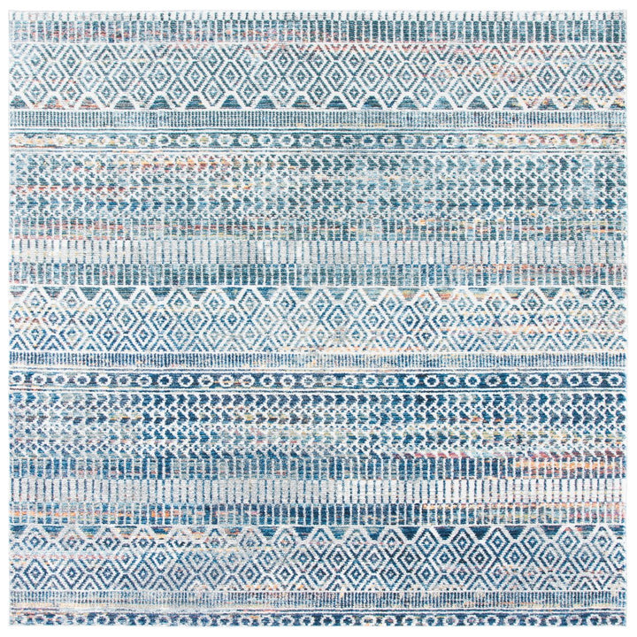 SAFAVIEH Crystal Collection CRS736A Ivory/Blue Rug Image 1