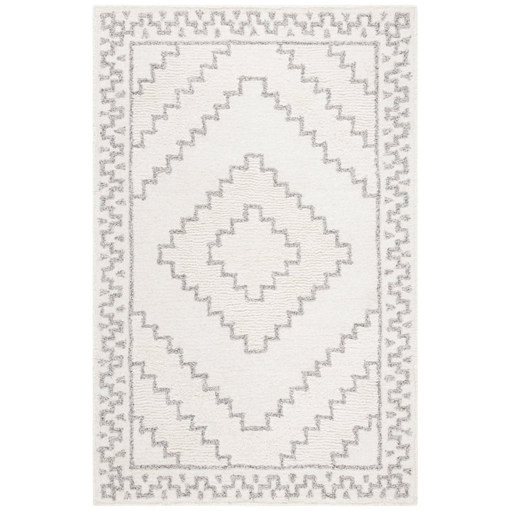 SAFAVIEH Casablanca CSB205F Handmade Ivory / Grey Rug Image 1