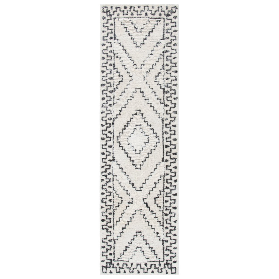 SAFAVIEH Casablanca CSB205Z Handmade Ivory / Black Rug Image 1