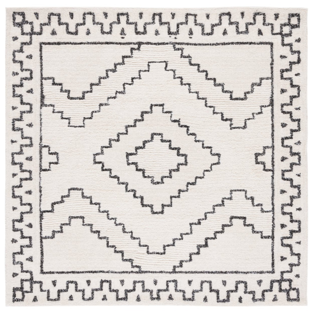 SAFAVIEH Casablanca CSB205Z Handmade Ivory / Black Rug Image 1