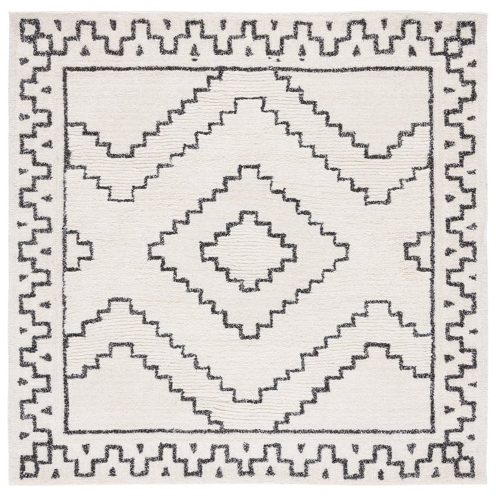 SAFAVIEH Casablanca CSB205Z Handmade Ivory / Black Rug Image 1