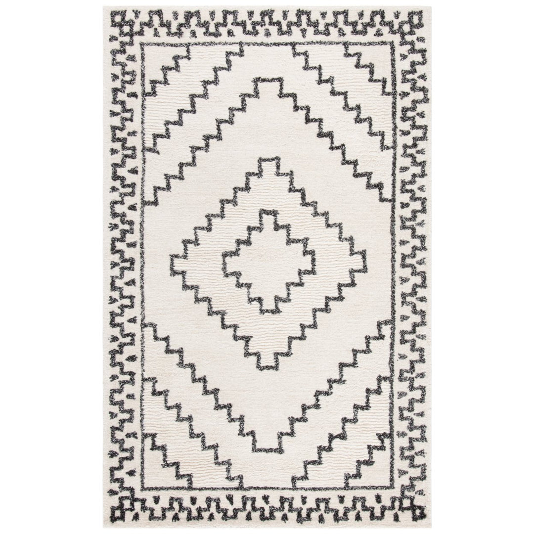 SAFAVIEH Casablanca CSB205Z Handmade Ivory / Black Rug Image 1