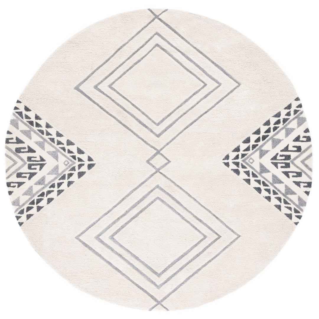 SAFAVIEH Casablanca CSB301A Handmade Ivory / Grey Rug Image 1