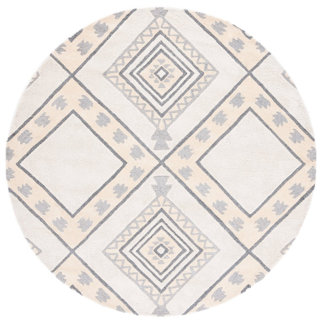 SAFAVIEH Casablanca CSB302A Handmade Ivory / Grey Rug Image 1