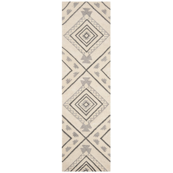 SAFAVIEH Casablanca CSB302A Handmade Ivory / Grey Rug Image 1