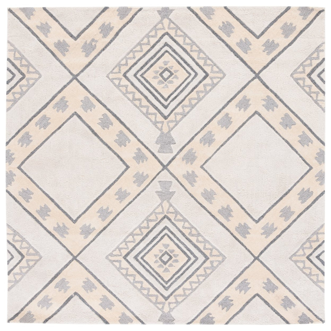 SAFAVIEH Casablanca CSB302A Handmade Ivory / Grey Rug Image 1