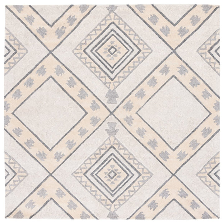 SAFAVIEH Casablanca CSB302A Handmade Ivory / Grey Rug Image 1