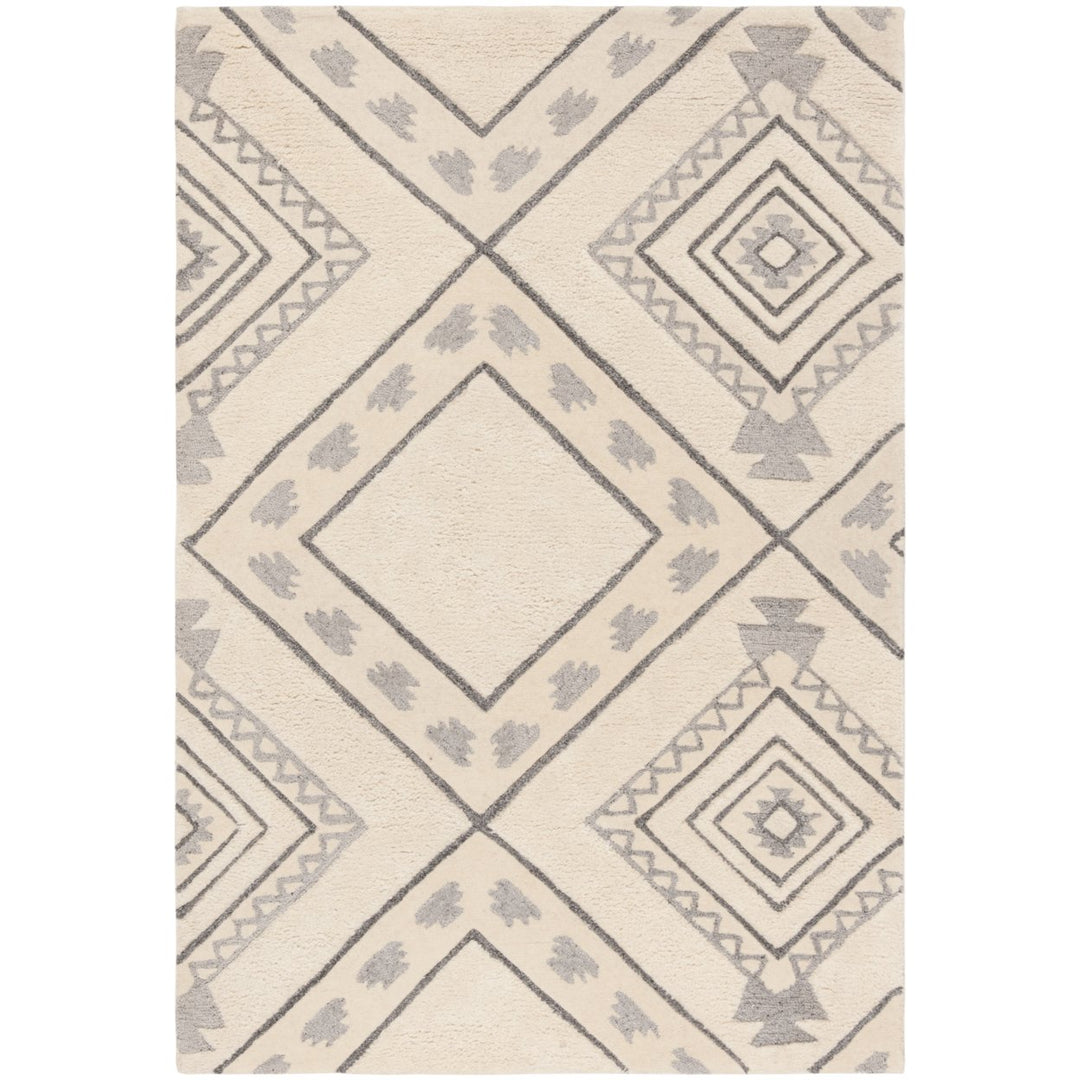 SAFAVIEH Casablanca CSB302A Handmade Ivory / Grey Rug Image 1