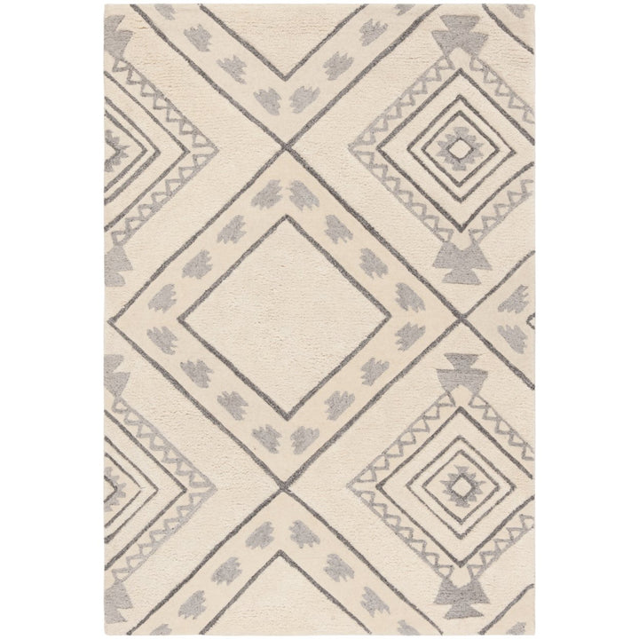 SAFAVIEH Casablanca CSB302A Handmade Ivory / Grey Rug Image 1