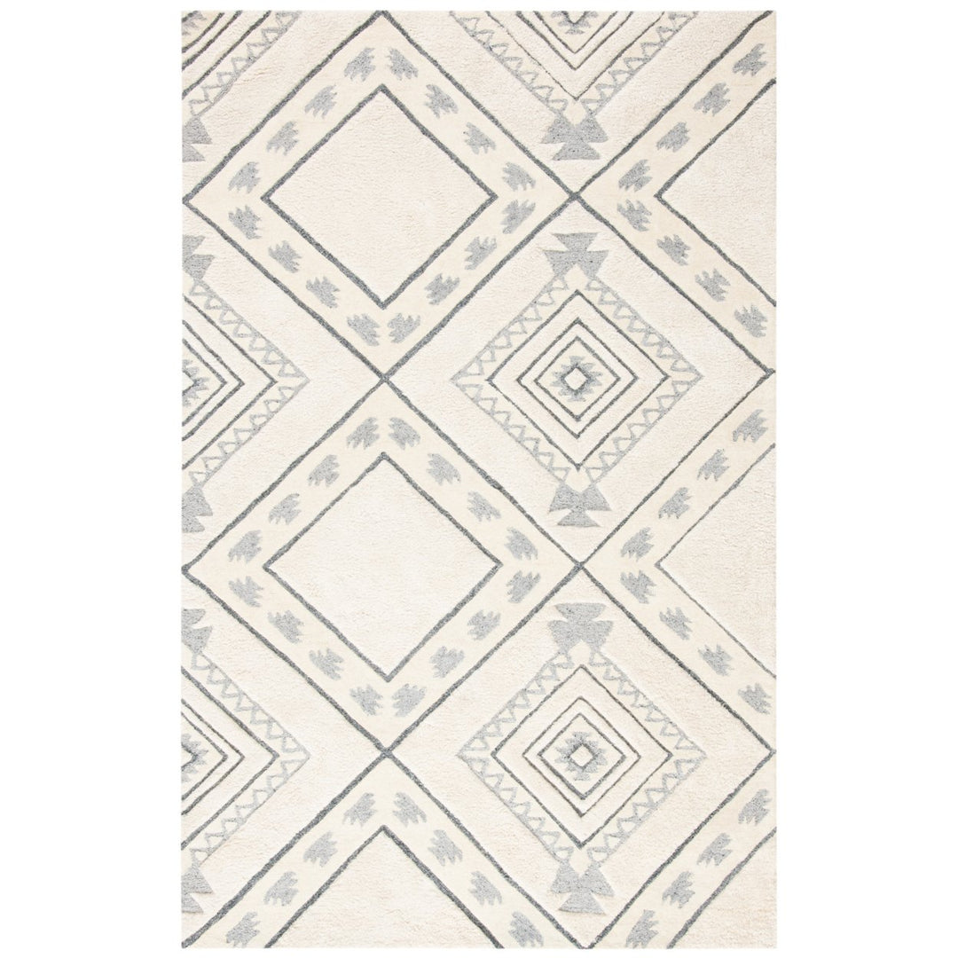 SAFAVIEH Casablanca CSB302A Handmade Ivory / Grey Rug Image 1