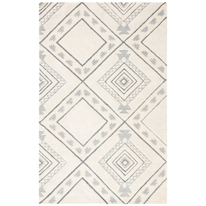 SAFAVIEH Casablanca CSB302A Handmade Ivory / Grey Rug Image 1