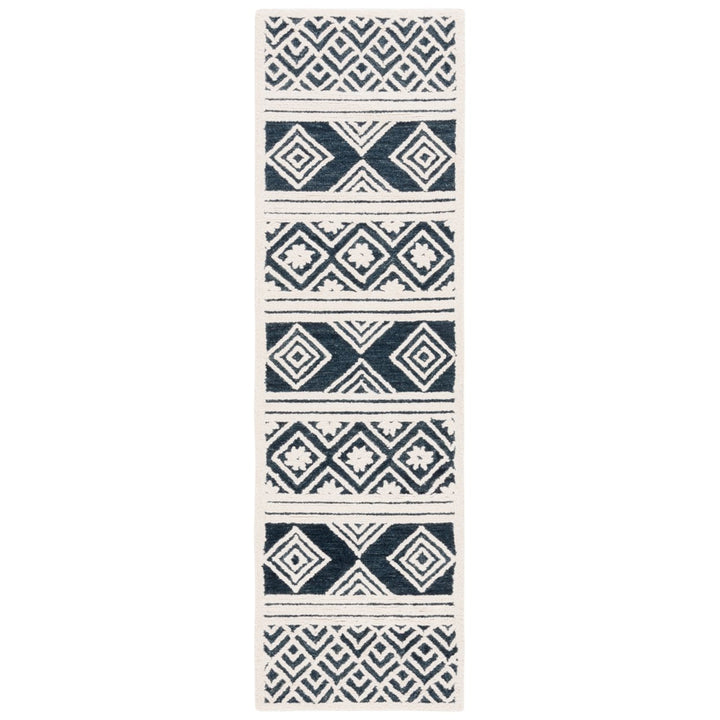 SAFAVIEH Casablanca CSB377A Handmade Ivory / Navy Rug Image 1