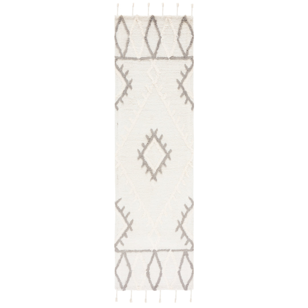 SAFAVIEH Casablanca CSB453A Handmade Ivory / Grey Rug Image 4