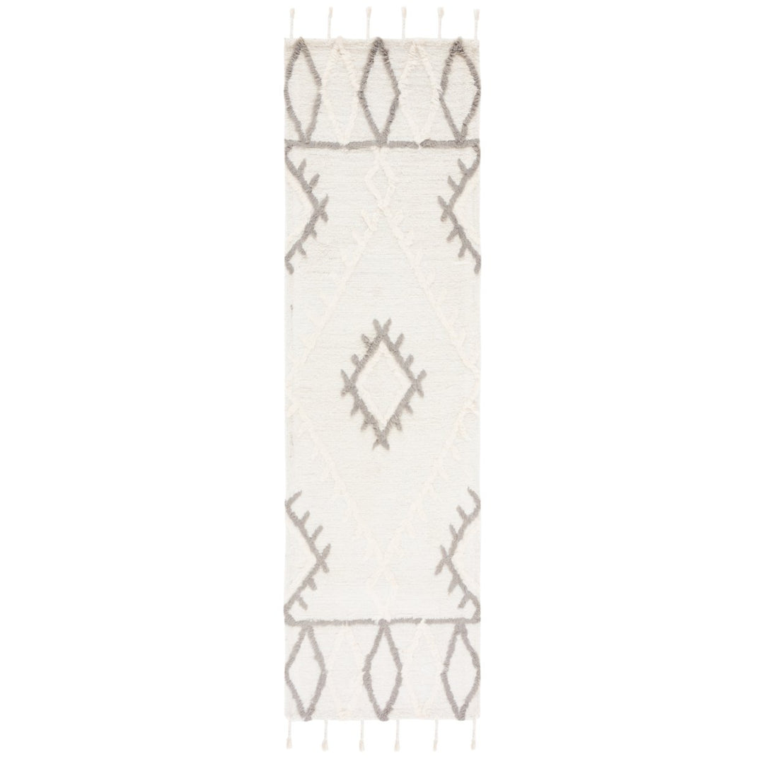 SAFAVIEH Casablanca CSB453A Handmade Ivory / Grey Rug Image 1